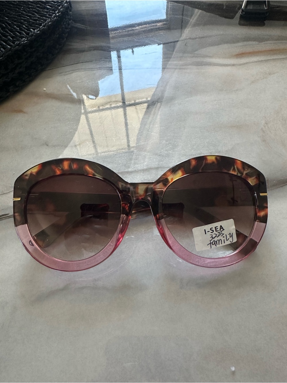 Tortoise Pink Oversized Round Sunglasses – New With Tags